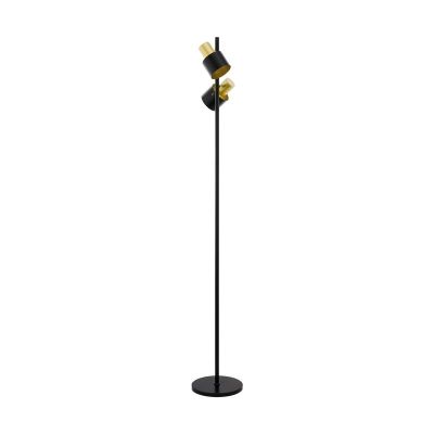 Čelična moderna podna lampa crna, Oscar, s prekidačem