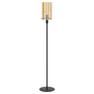 Čelična moderna podna lampa crna, Ritesh, s prekidačem