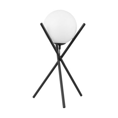 Čelična retro stolna lampa crna, Tjardo, s prekidačem