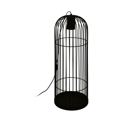 Čelična industrijska podna lampa crna, Dunia, s prekidačem