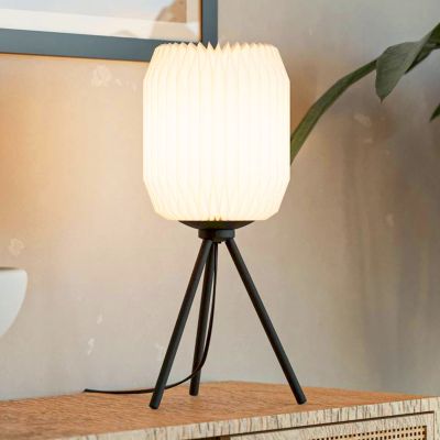 Papirnata stolna lampa bijela, Kars, s prekidačem
