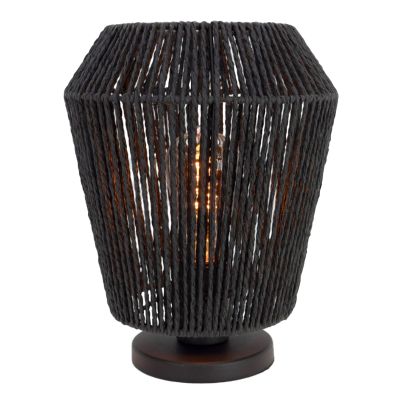 Papirnata stolna lampa crna, Caine, s prekidačem