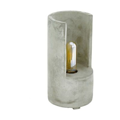Betonska stolna lampa siva, Elmas, s prekidačem