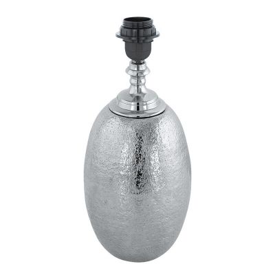 Aluminijska retro stolna lampa bez sjenila nikalna, Abdel, s prekidačem