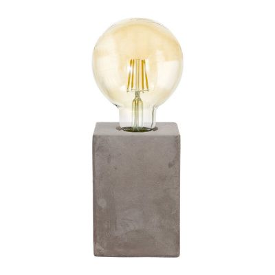 Keramička stolna lampa bez sjenila siva, Dylano, s prekidačem