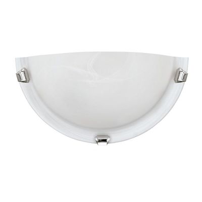 Staklena zidna lampa krom, Alcor