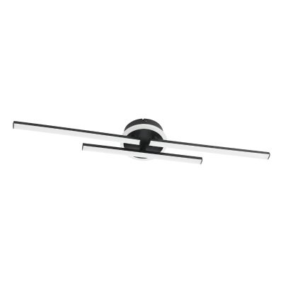 Plastična dizajnerska plafonjera crna, Vidya, 20 W, LED 4000 K, s 3-stupanjskim prigušivanjem