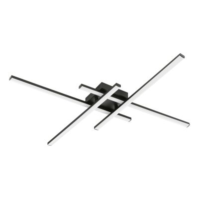 Plastična dizajnerska plafonjera crna, Vidya, 20 W, LED 4000 K, s 3-stupanjskim prigušivanjem