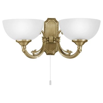 Metalna klasična zidna lampa brončana, Reza, s prekidačem na povlačenje
