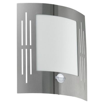 Plastična vanjska zidna lampa sa senzorom pokreta srebrna, Elyana, IP44