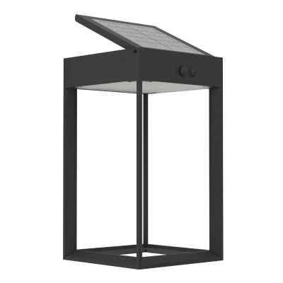Plastična solarna vanjska zidna lampa crna, Hubrecht, 6,5 W, LED 4000 K, IP65