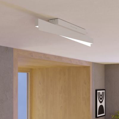 Plastična dizajnerska pametna stropna svjetiljka bijela, Birkan, 13,5 W, LED RGBW, s daljinskim upravljačem