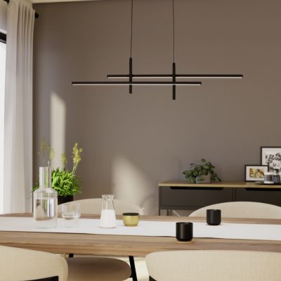 Plastična moderna visilica crna, Thera, 20 W, LED 3000 K
