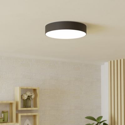 Plastična moderna pametna stropna svjetiljka crna, Germen, 15 W, LED RGBW, s daljinskim upravljačem