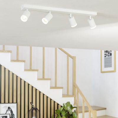 Aluminijska moderna pametna stropna svjetiljka bijela, Mayke, 3,7 W, LED RGBW