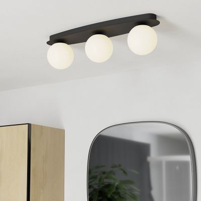 Čelična moderna stropna rasvjeta crna, Cornee, 4,2 W, LED 2700 K, IP44