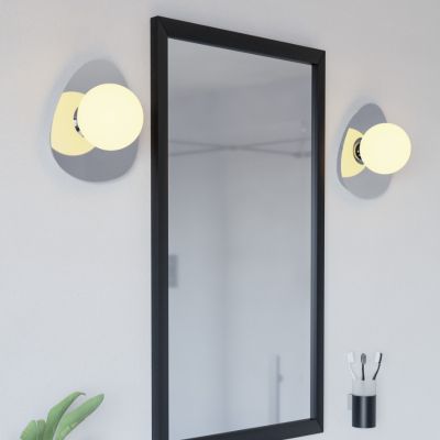 Čelična moderna zidna lampa krom, Cornee, 4,2 W, LED 2700 K, IP44