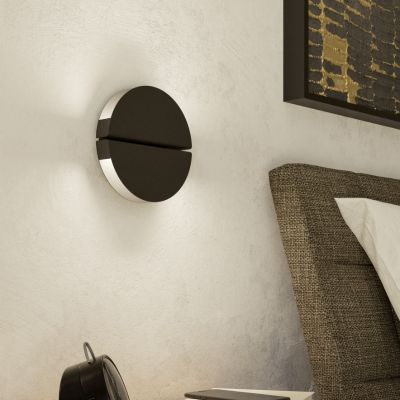 Nehrđajuća Čelična moderna zidna lampa crna, Patricius, 4,5 W, LED white switch, IP44
