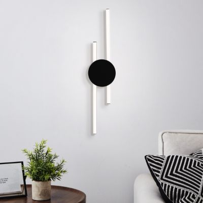 Aluminijska dizajnerska zidna lampa crna, Vixa, 20 W, LED 3000 K