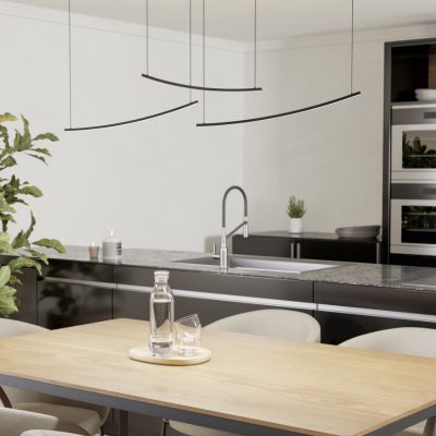 Plastična moderna visilica crna, Vilko, 22 W, LED white switch