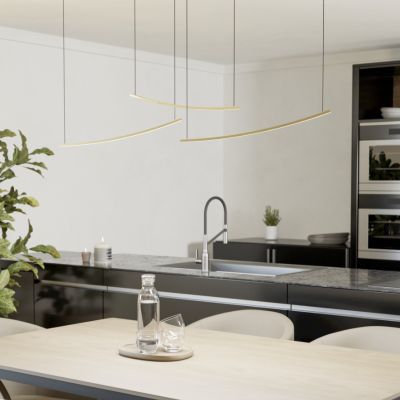 Plastična moderna visilica mjeda, Vilko, 22 W, LED white switch