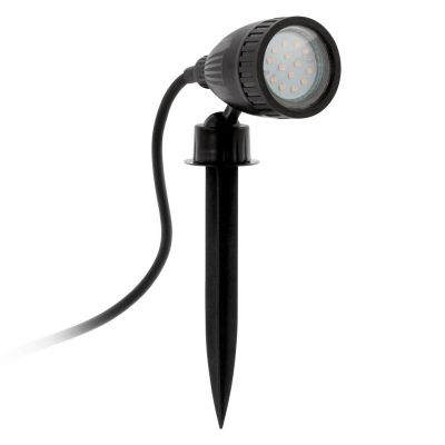 Plastična lampa s šiljkom crna, Judy, IP44, s prekidačem