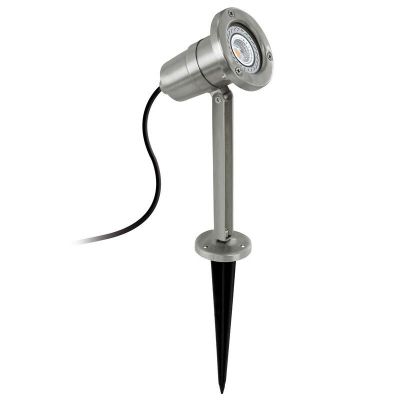 Nehrđajuća Čelična lampa s šiljkom srebrna, Judy, IP54, s prekidačem