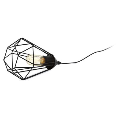Metalna industrijska stolna lampa crna, Costel, s prekidačem