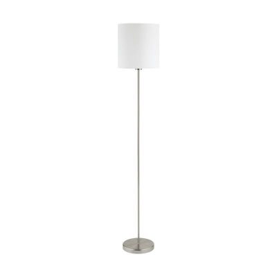 Tkaninska moderna podna lampa bijela, Abano, s prekidačem