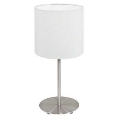 Tkaninska moderna stolna lampa bijela, Abano, s prekidačem