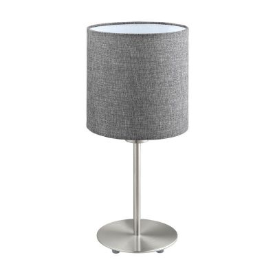 Tkaninska moderna stolna lampa siva, Abano, s prekidačem