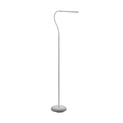 Plastična moderna podna lampa bijela, Brennan, 5 W, LED 4000 K, s dodirnim prigušivačem