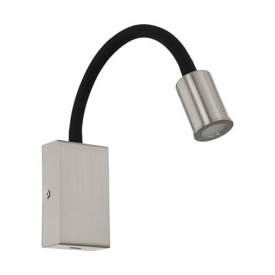 Plastična moderna zidna lampa nikalna, Cafer, 4 W, LED 3000 K, s prekidačem