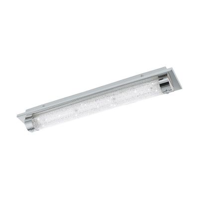 Staklena dizajnerska stropna rasvjeta krom, Iris, 19 W, LED 4000 K, IP44