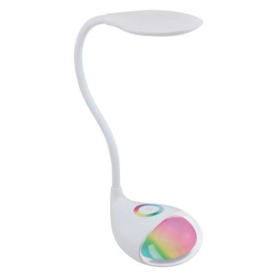 Plastična moderna lampica bijela, Chana, 2 W, LED RGBW, s dodirnim prigušivačem