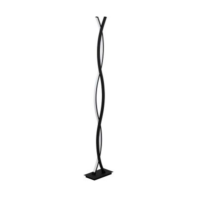 Aluminijska moderna podna lampa crna, Arantxa, 32 W, LED 3000 K, s prekidačem