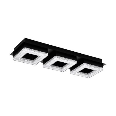Čelična dizajnerska plafonjera crna, Arjo, 4 W, LED 3000 K