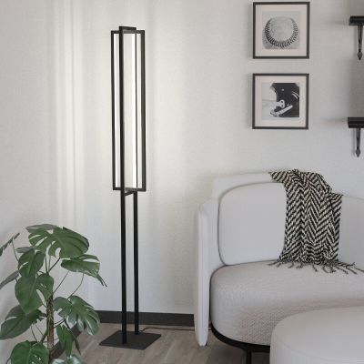 Aluminijska moderna podna lampa crna, Lianne, 34 W, LED podesiv od tople do hladne bijele, s 3-stupanjskim prigušivanjem