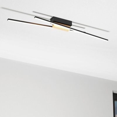 Aluminijska moderna stropna rasvjeta crna, Leintje, 13 W, LED 3000 K