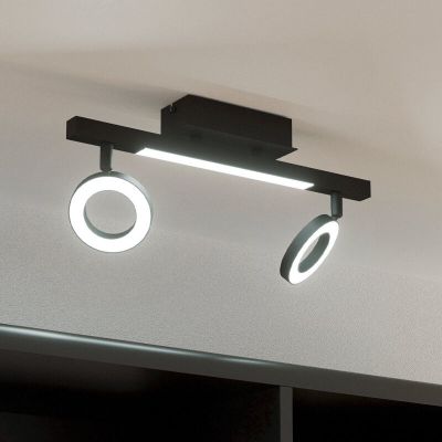 Aluminijski moderni stropni reflektor crni, Madelinde, 3,2 W, LED 3000 K