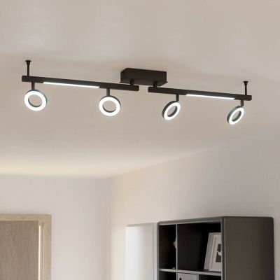 Aluminijski moderni stropni reflektor crni, Madelinde, 3,2 W, LED 3000 K