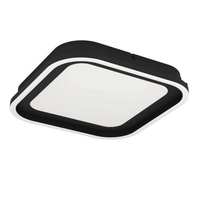 Aluminijska moderna stropna rasvjeta crna, Thijn, 11 W, LED podesiv od tople do hladne bijele, s 3-stupanjskim prigušivanjem