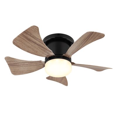 Smeđi moderni plastični stropni ventilator, Herwin, 10W, podesiva LED svjetlost od tople do hladne bijele, s daljinskim upravljačem