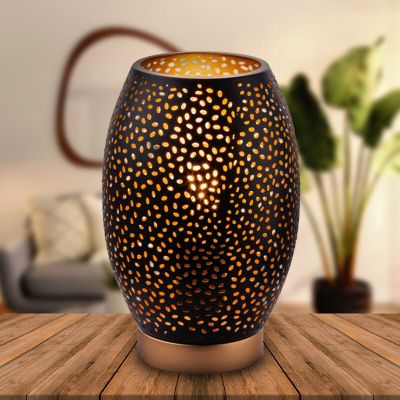 Metalna moderna stolna lampa crna, Bilboa