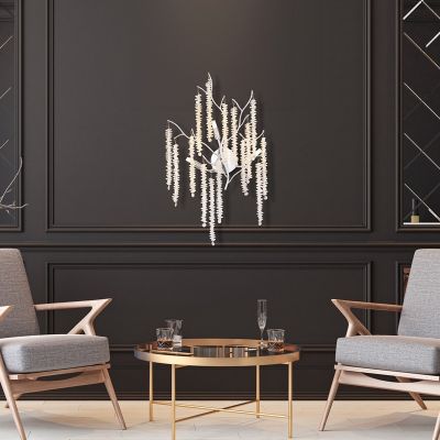 Aluminijska dizajnerska zidna lampa krom, Lanah