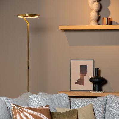 Mjeda podna lampa moderna, Celeste, 21 W, LED 2700 K, s dodirnim prigušivačem