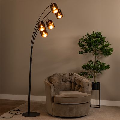 Hrđavo Crvena podna lampa moderna, Rankos, s prekidačem