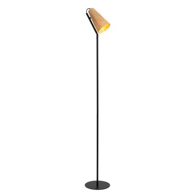 Ratanska podna lampa smeđa, Bensen, s prekidačem