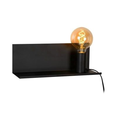 Crna zidna lampa moderna, Sebo, s prekidačem