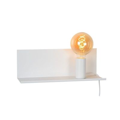 Bijela zidna lampa moderna, Sebo, s prekidačem